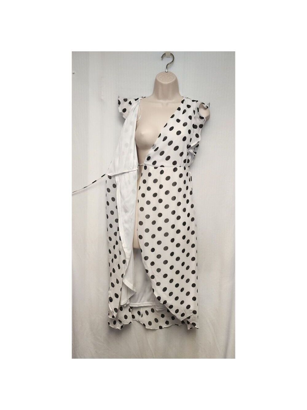 Favlux Fashion Womens Dresses Ladies Polka-Dots Dot Wrap Dress Size SM - Picture 5 of 6